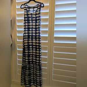 Blue Tie-Dye Maxi Dress